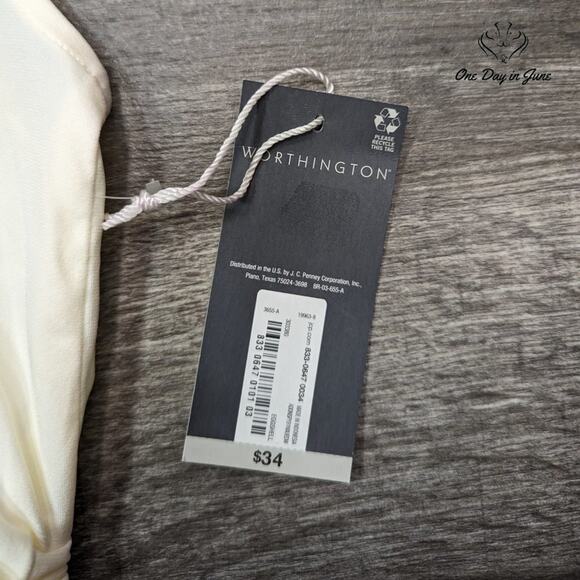 Worthington High Neck Sleeveless Ruched Side Top Size XS - Picture 2 of 3